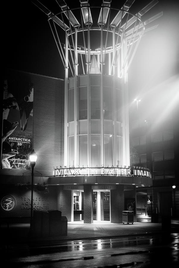 Rain At Imax In Black and White Photograph by Greg Mimbs