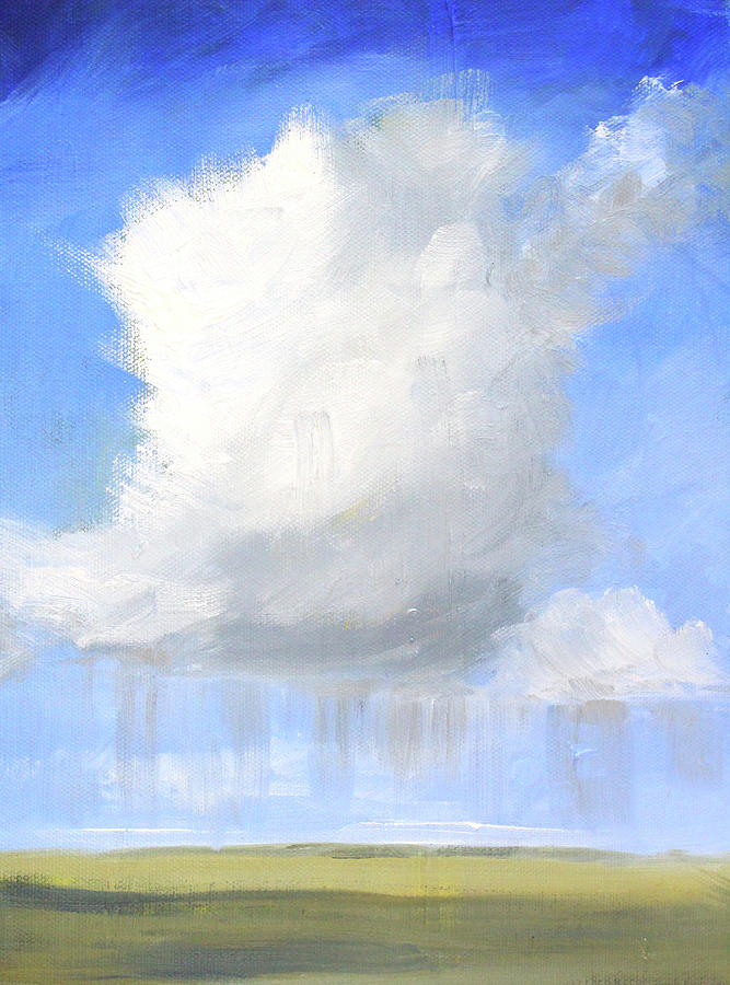 Rain Cloud Landscape Painting by Nancy Merkle