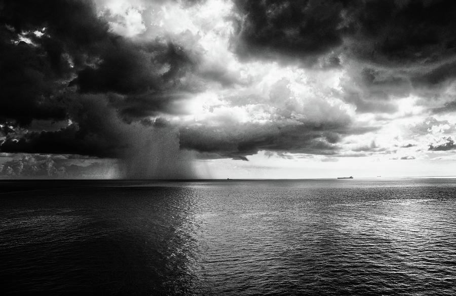 Rain Clouds at Sea 001 Photograph by James C Richardson