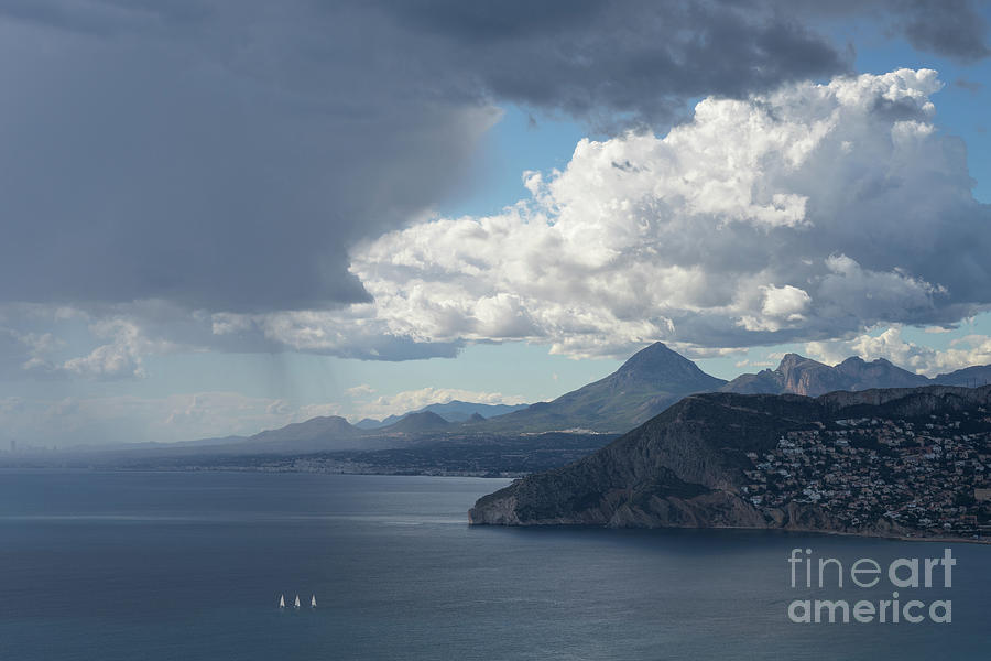 Dramatic rain clouds and the Mediterranean Sea Photograph by Adriana Mueller