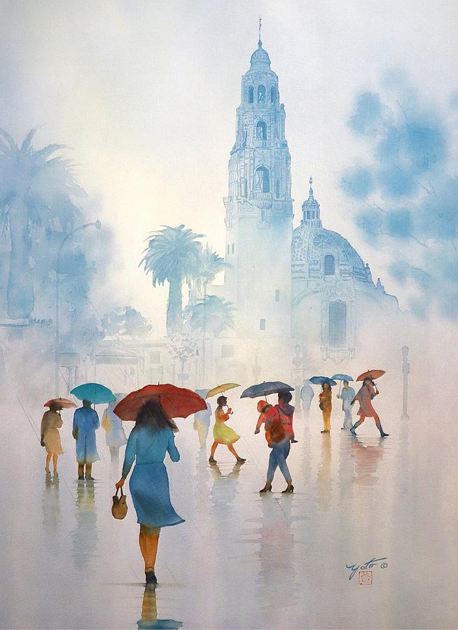 Rain Drops Painting by John YATO