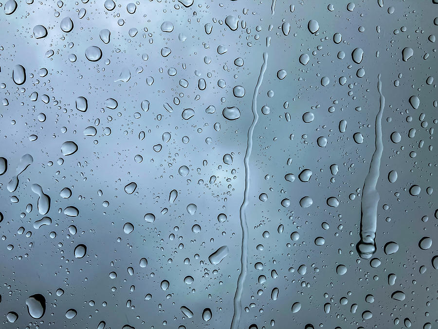 Rain Drops On A Window Photograph