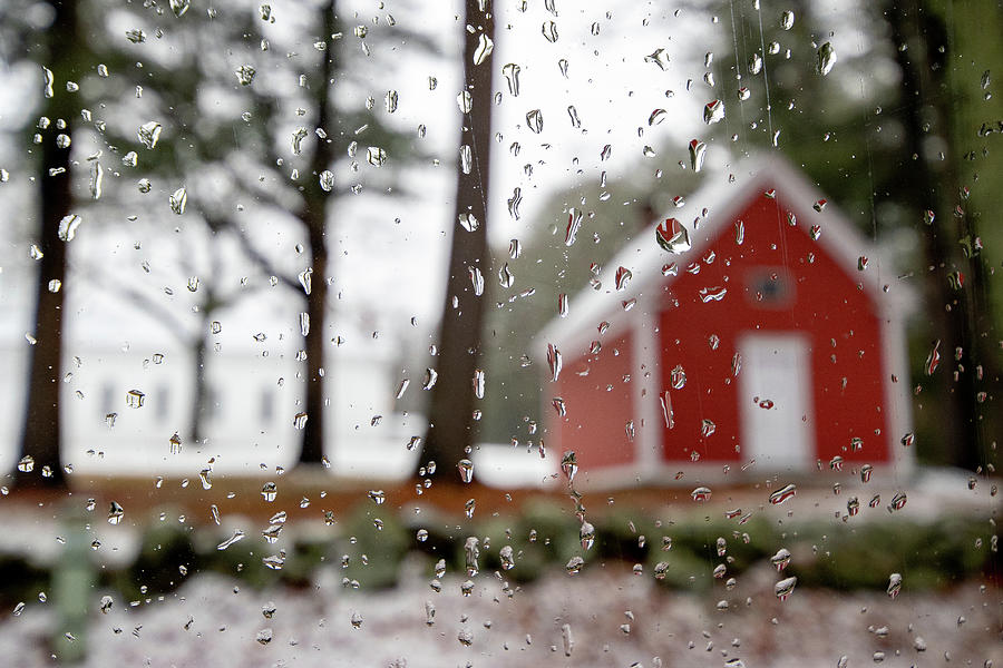 Rain Drops on my Window Photograph by Sally Cooper