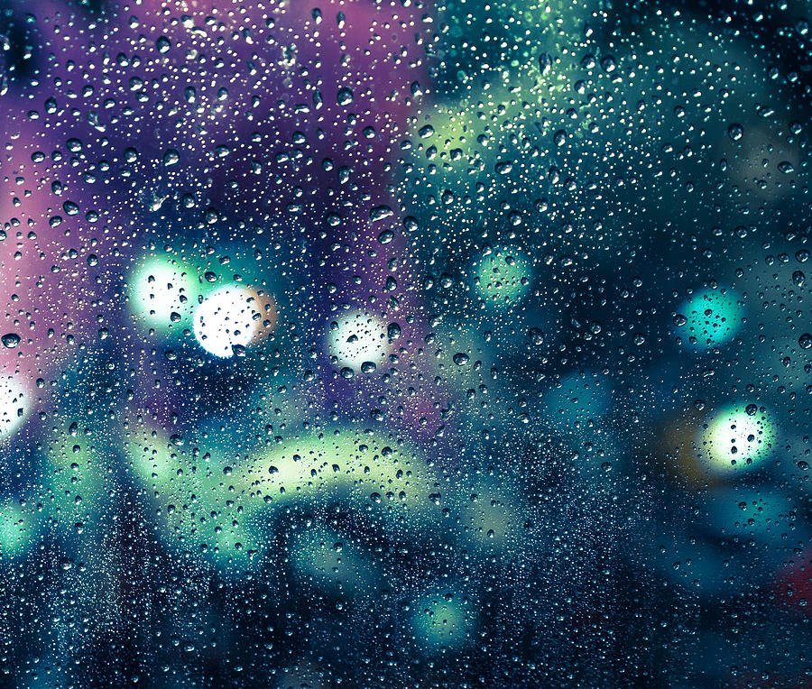 Rain Drops On The Window - Vintage Effect Filter Photograph