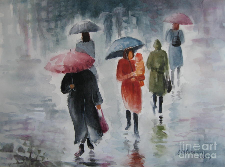 Rain Painting by Elena Oleniuc