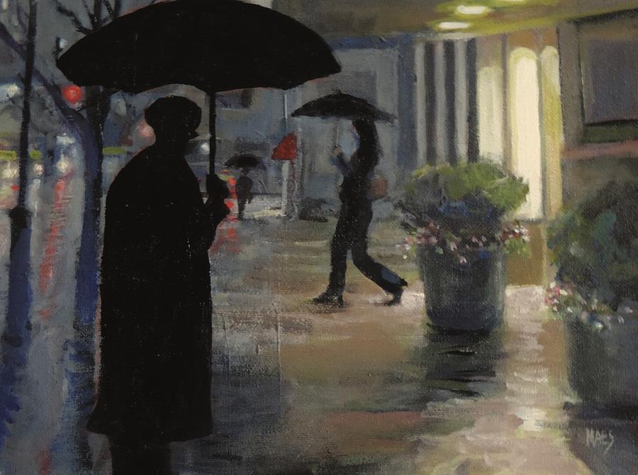 Rain in New York Painting by Walt Maes