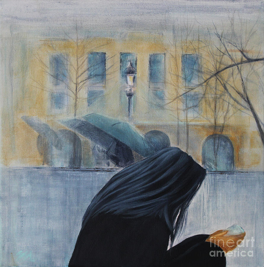 Rain In Paris Painting by Jane See