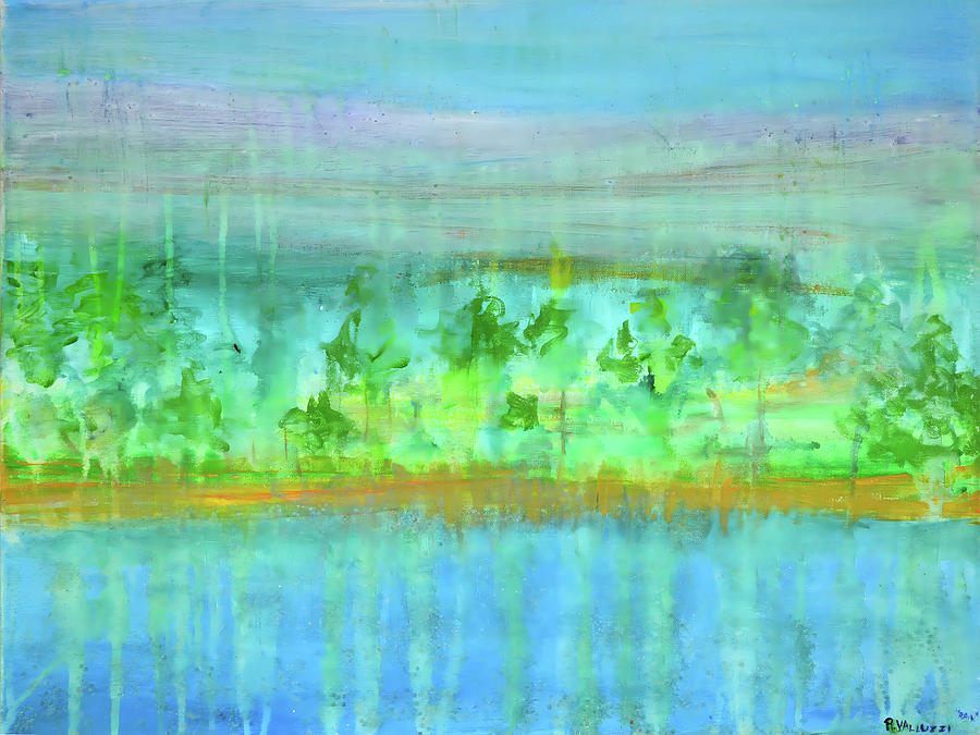 Rain large file for larger prints Painting by Regina Valluzzi