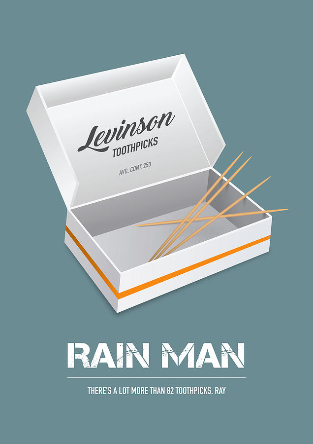 rain man minimalist poster