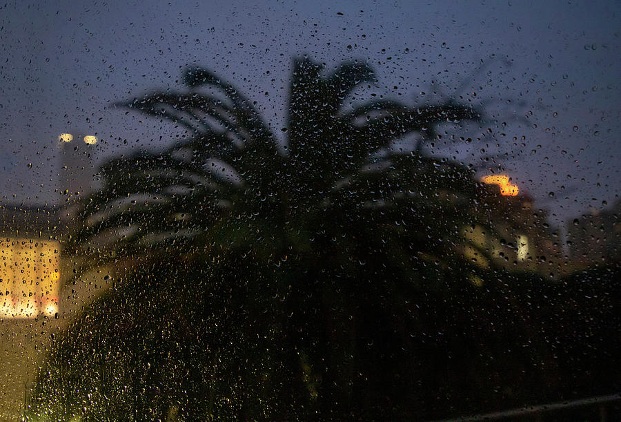 Rain On The Window Pane Photograph