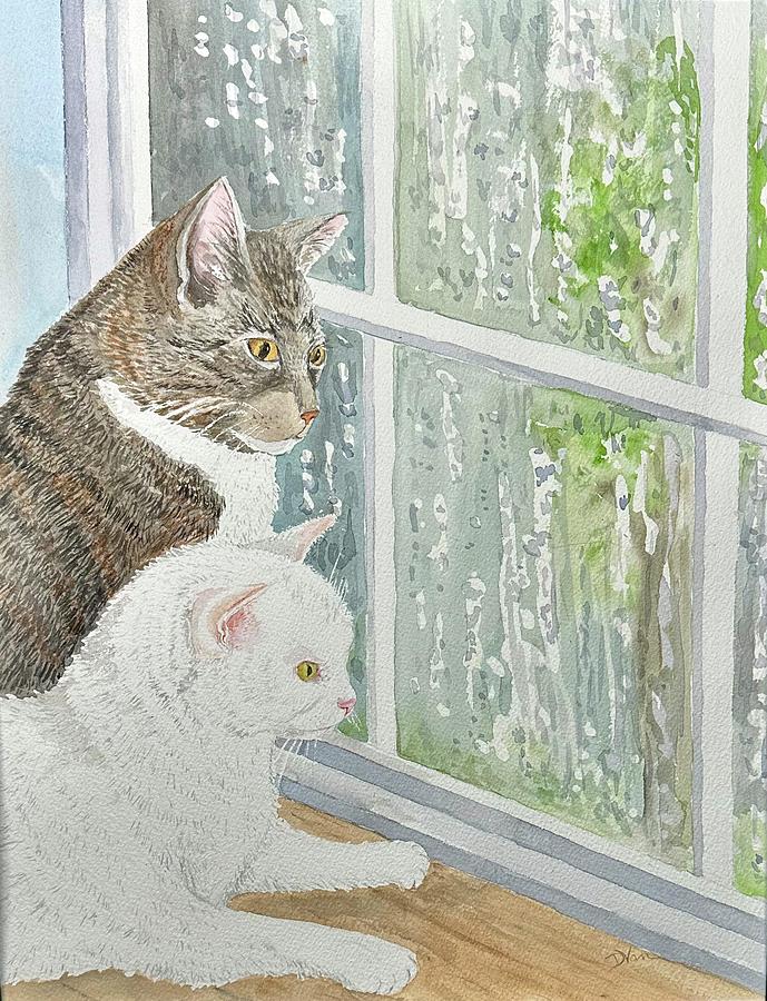Rain Rain Go Away So We Can Go Out and Play Painting by Denise Van Deroef