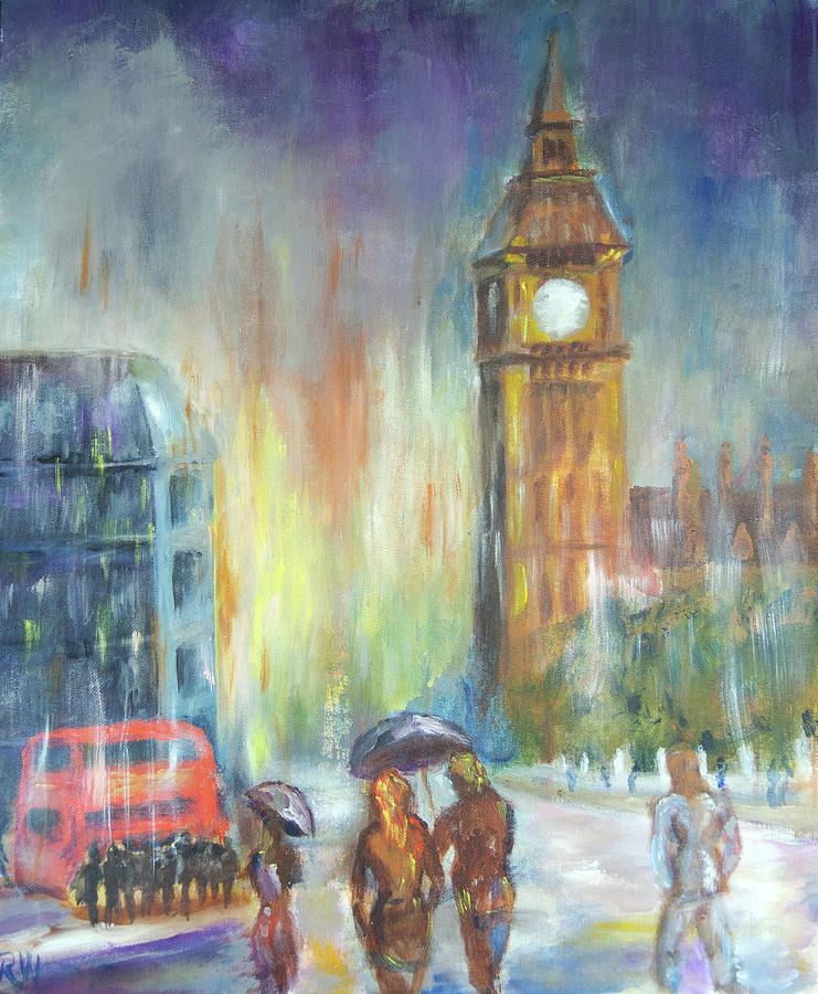 London Painting - Rain by Rich Wagner London Painting - Rain by Rich Wagner