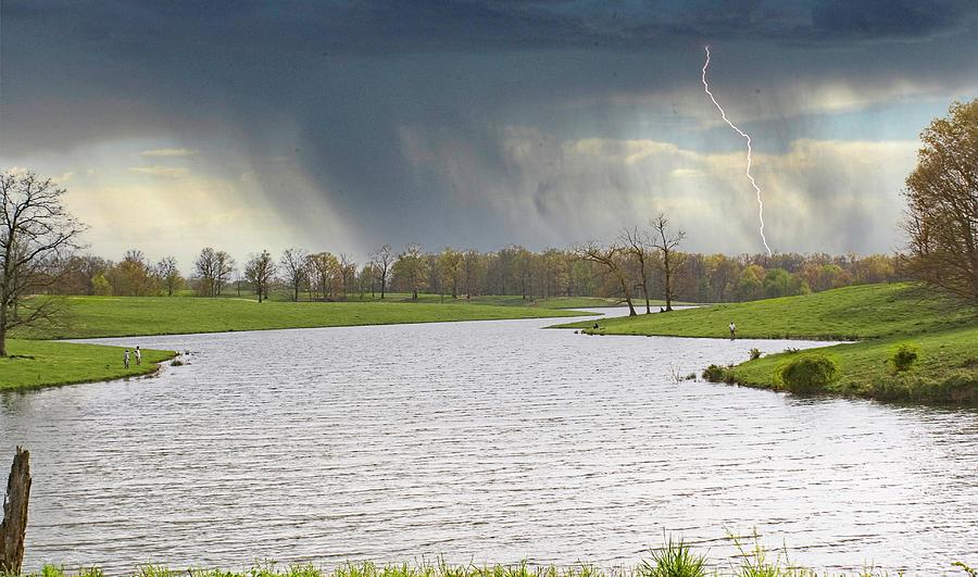 Rain Shower over Monterey Lake Tennessee Photograph by Douglas Barnett ...