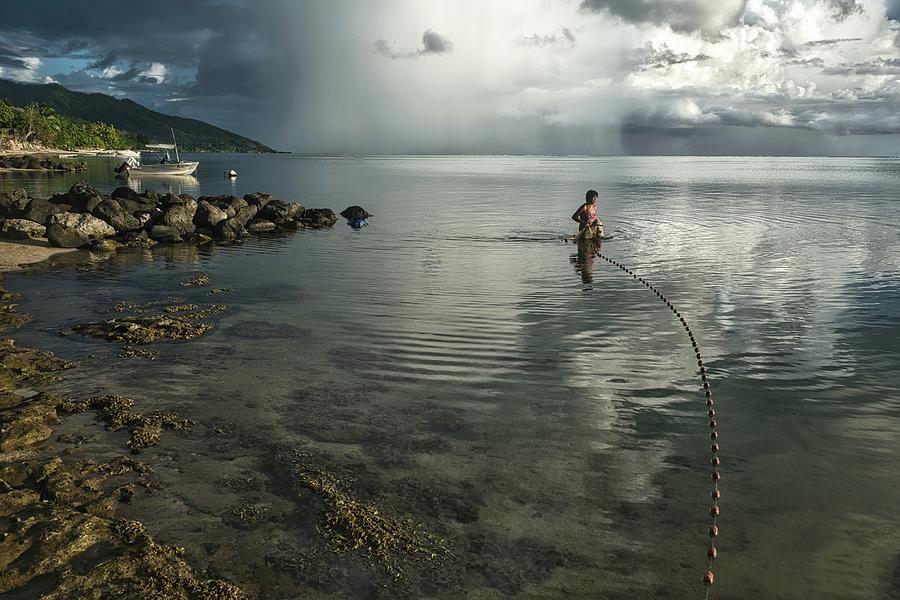 Rain Squall Tahiti Photograph