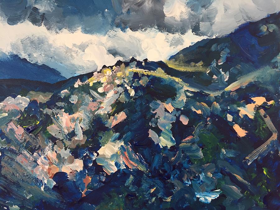 Rain Washed California Mountains Painting by Danielle Rosaria