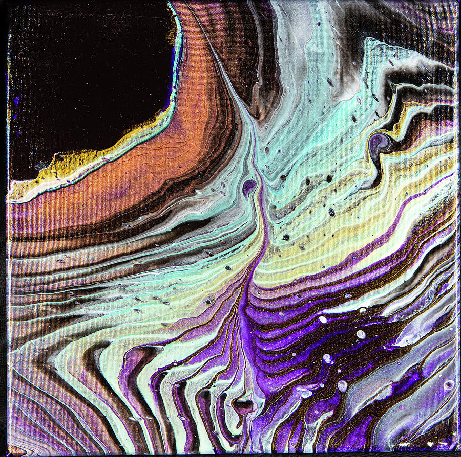 Rainblow - Colorful Flowing Liquid Marble Abstract Contemporary Acrylic Painting Digital Art by Sambel Pedes