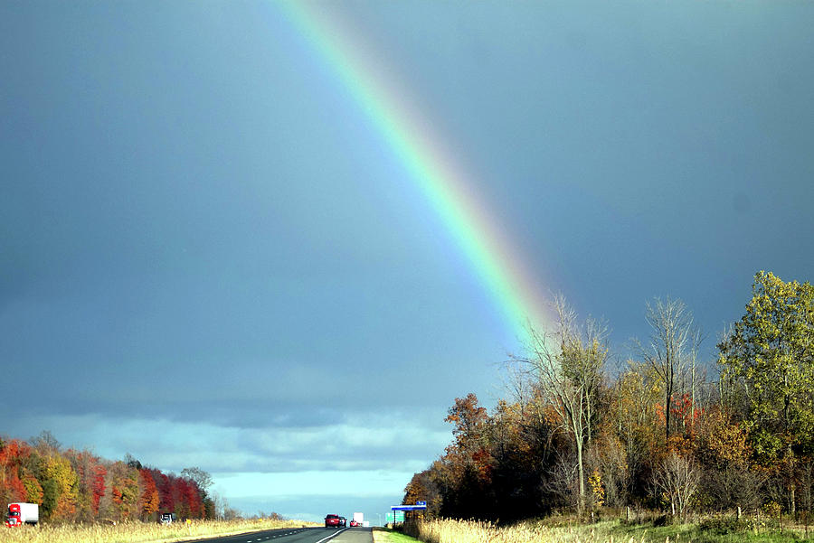 Rainbow Along The 402 Photograph