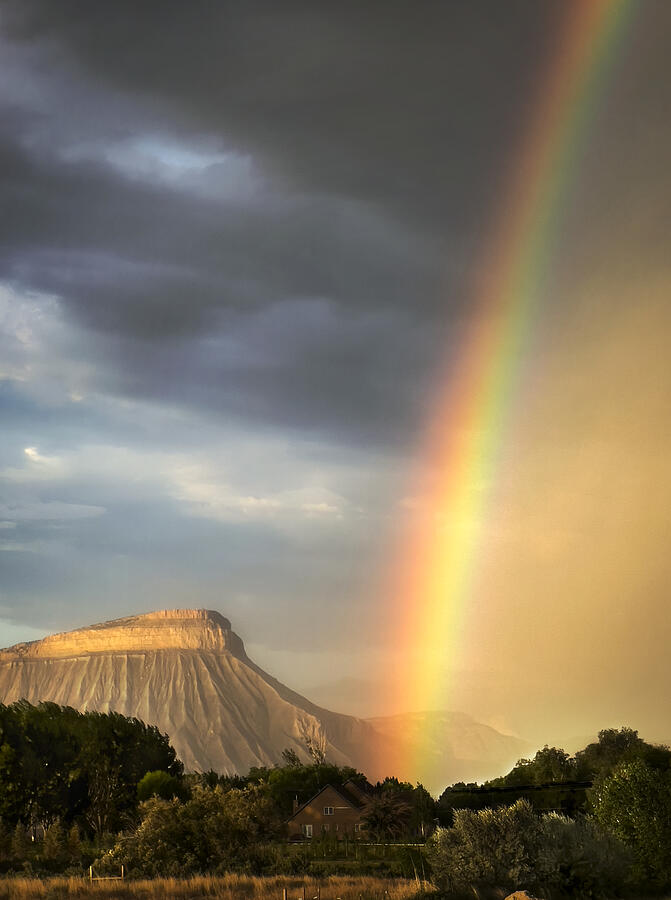 Rainbow and Mount Garfield in Grand Junction, Colorado Photograph by John A Rodriguez Rainbow and Mount Garfield in Grand Junction, Colorado Photograph by John A Rodriguez