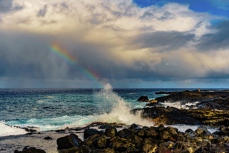 Rainbow and Splash Photograph by John Bauer