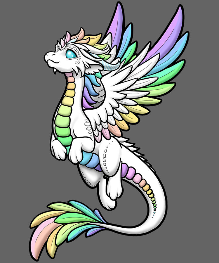 Rainbow Angel Dragon Digital Art by Phai Bui - Pixels