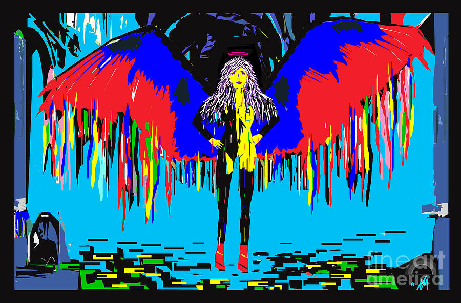Rainbow Angel Mixed Media by Konnor McCloud