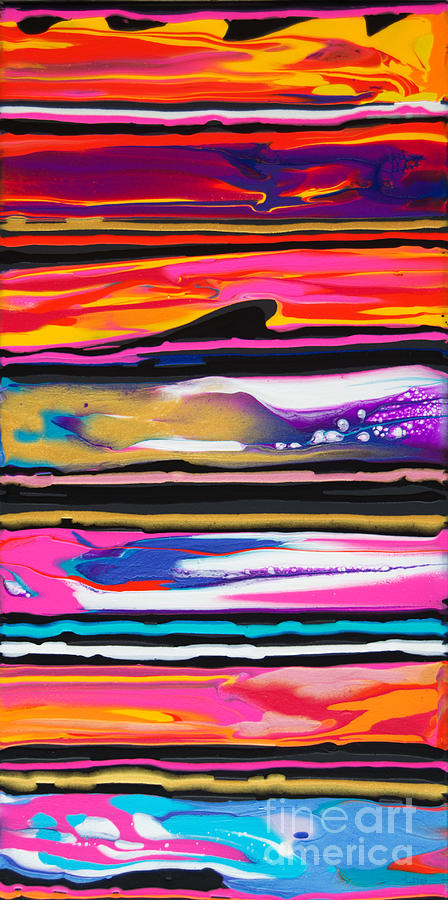 Rainbow-art Shark 7480 Painting by Priscilla Batzell Expressionist Art Studio Gallery