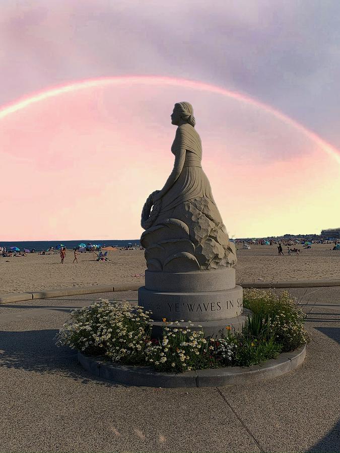 Rainbow at Hampton Beach Photograph by Anne Sands