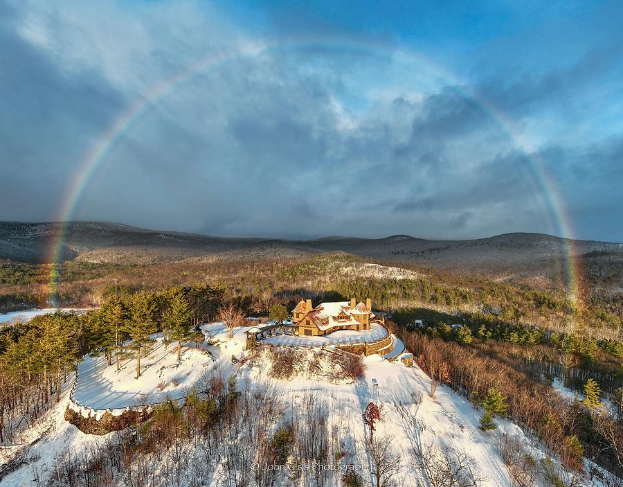 Rainbow at the Castle  Photograph by John Gisis