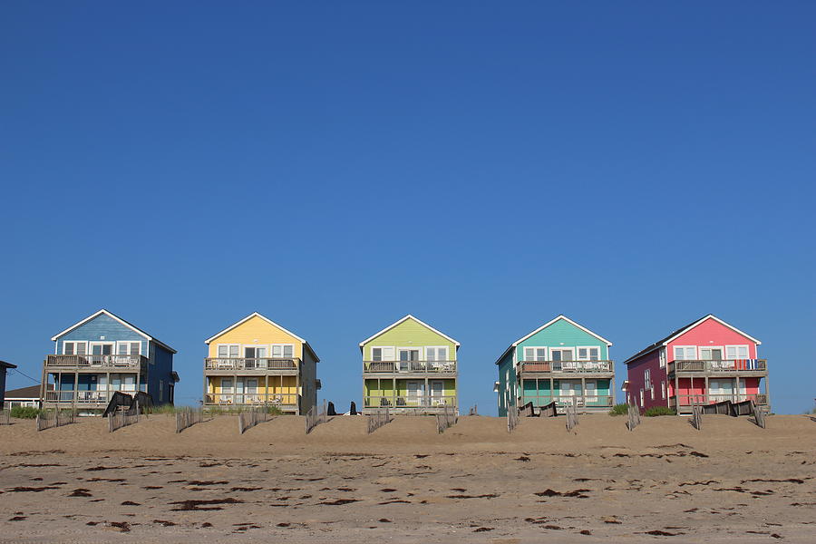 Rainbow Beach Houses Photograph by Megan Fratangelo - Fine Art America