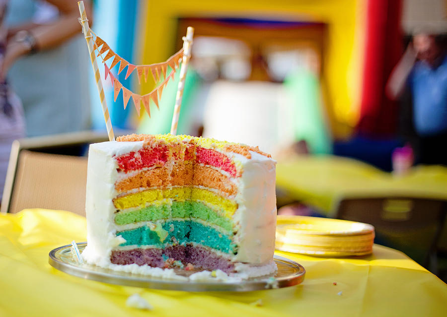 Rainbow Birthday Cake Photograph by Karisa Adams Photography