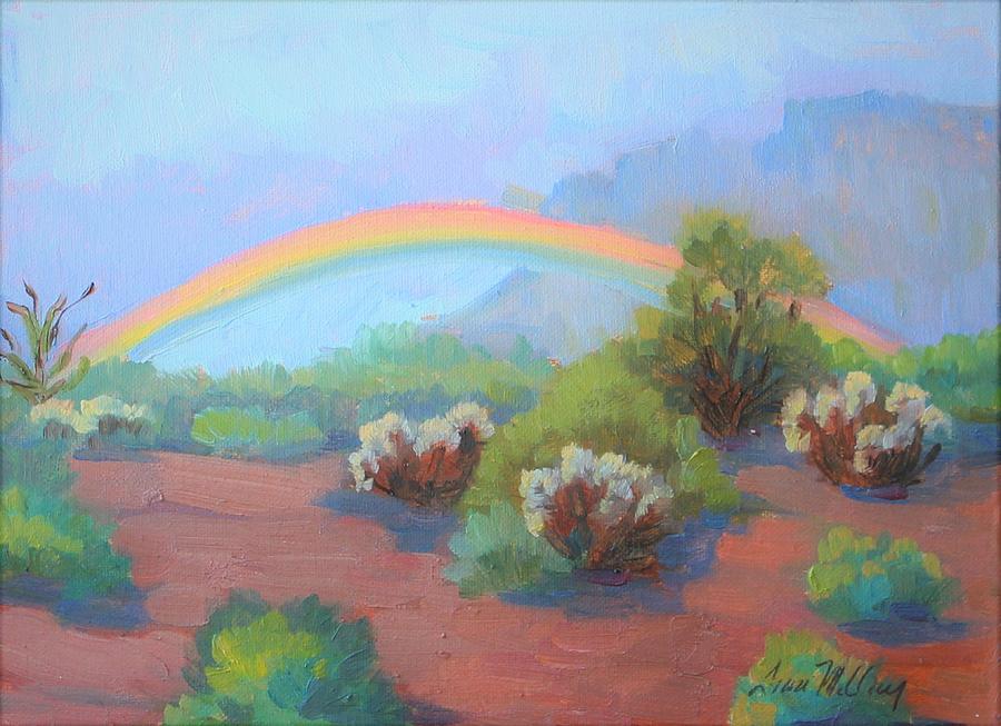Desert Painting - Rainbow Blessings by Diane McClary