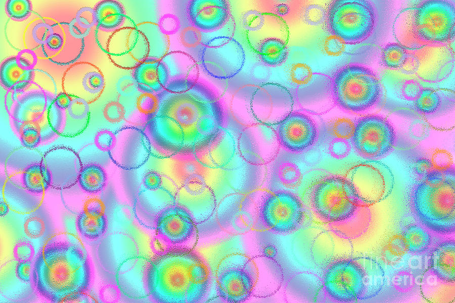 Rainbow Circles Abstract 1 Andee Design 2020 Digital Art by Andee Design