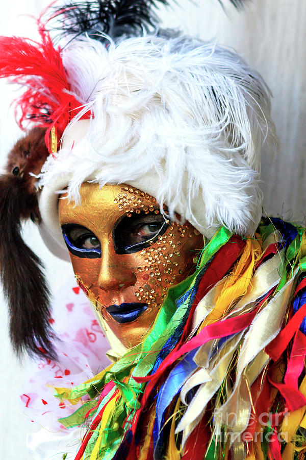 Rainbow Colors at the Carnevale di Venezia in Italia Photograph by John Rizzuto