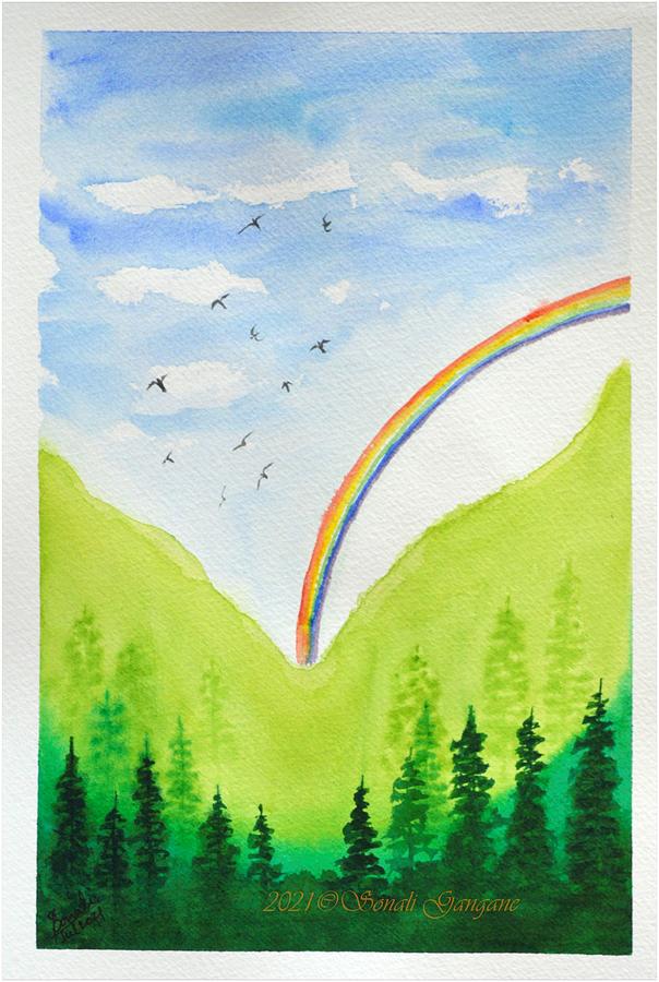 Rainbow Colors Painting by Sonali Gangane