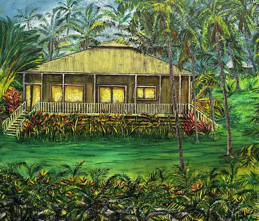 Paradise Painting - Rainbow Cottage by Michael Silbaugh