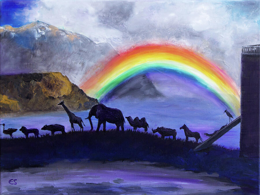 Rainbow Covenant Painting by Evelyn Snyder