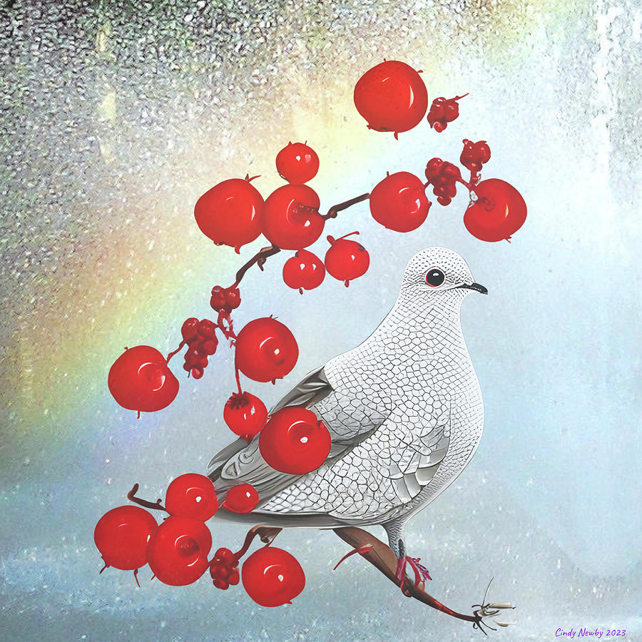 Rainbow Dove Digital Art by Cindys Creative Corner