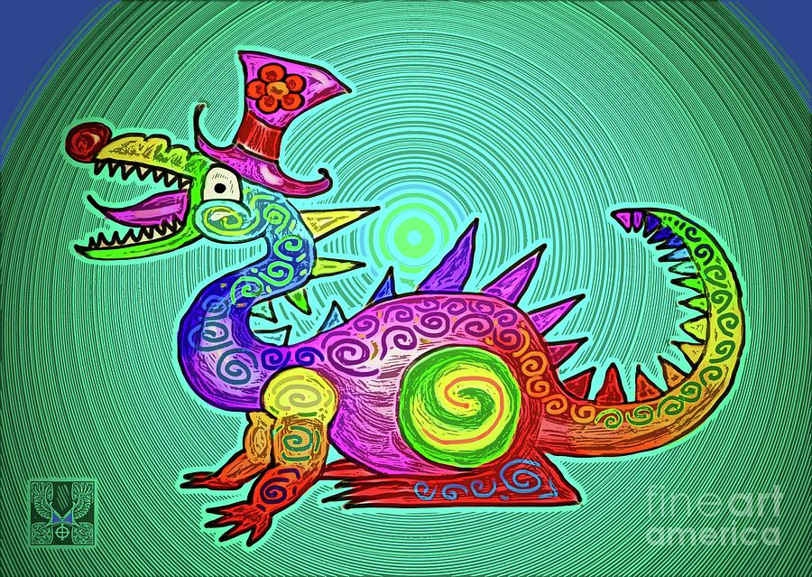 Rainbow Dragon Digital Art by Dale Crum