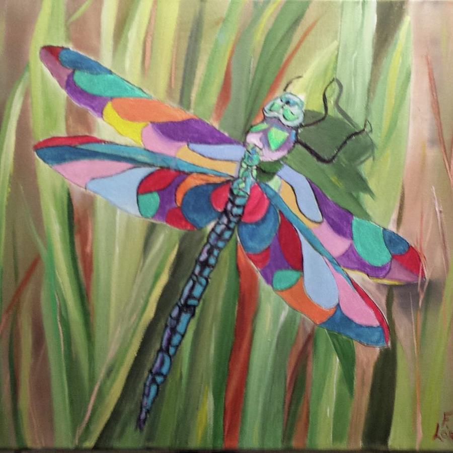 Rainbow Dragonfly Painting by Frank Loria - Fine Art America