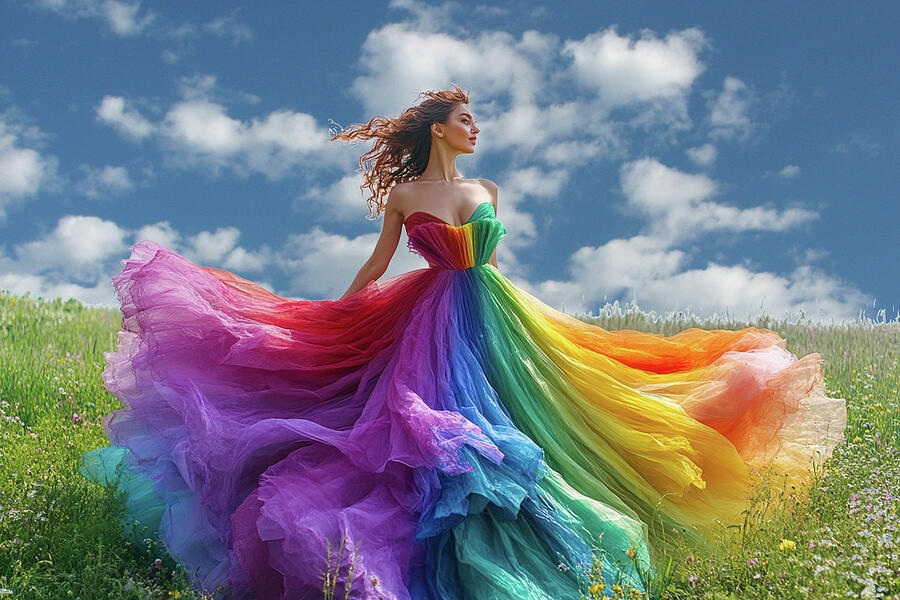 Rainbow Dress Digital Art by Lisa Yount Rainbow Dress Digital Art by Lisa Yount