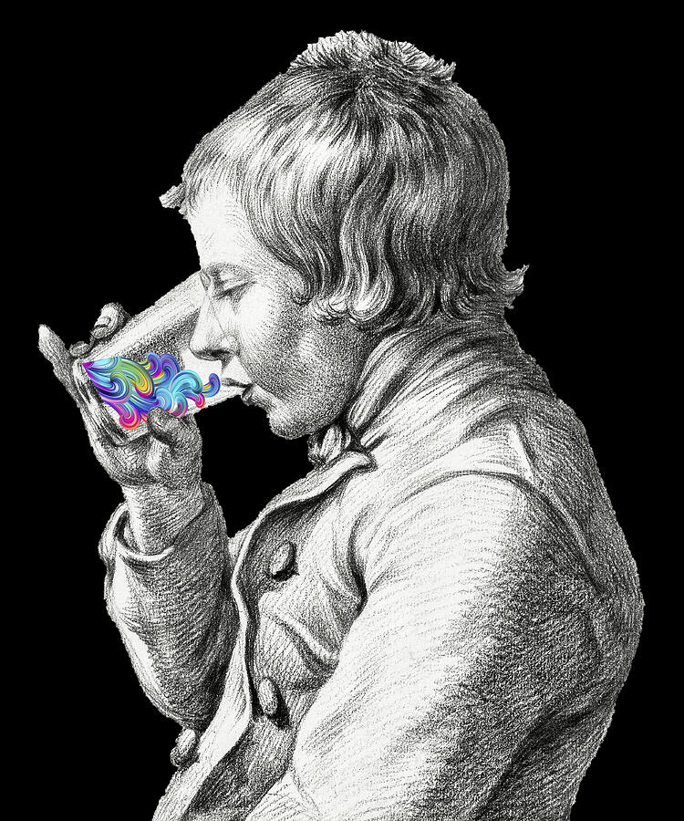 Rainbow Drinking Man Bar Art Painting by Tony Rubino