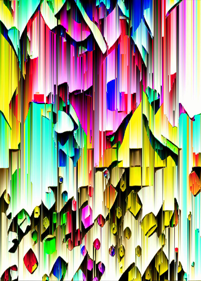 Rainbow dust abstract Digital Art by Silver Pixie