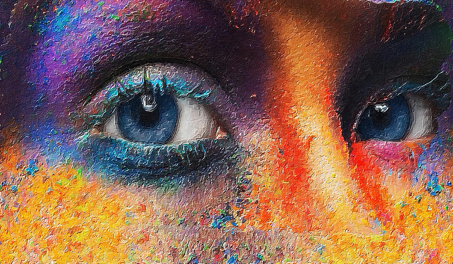 Rainbow Eyes Painting by Tony Rubino