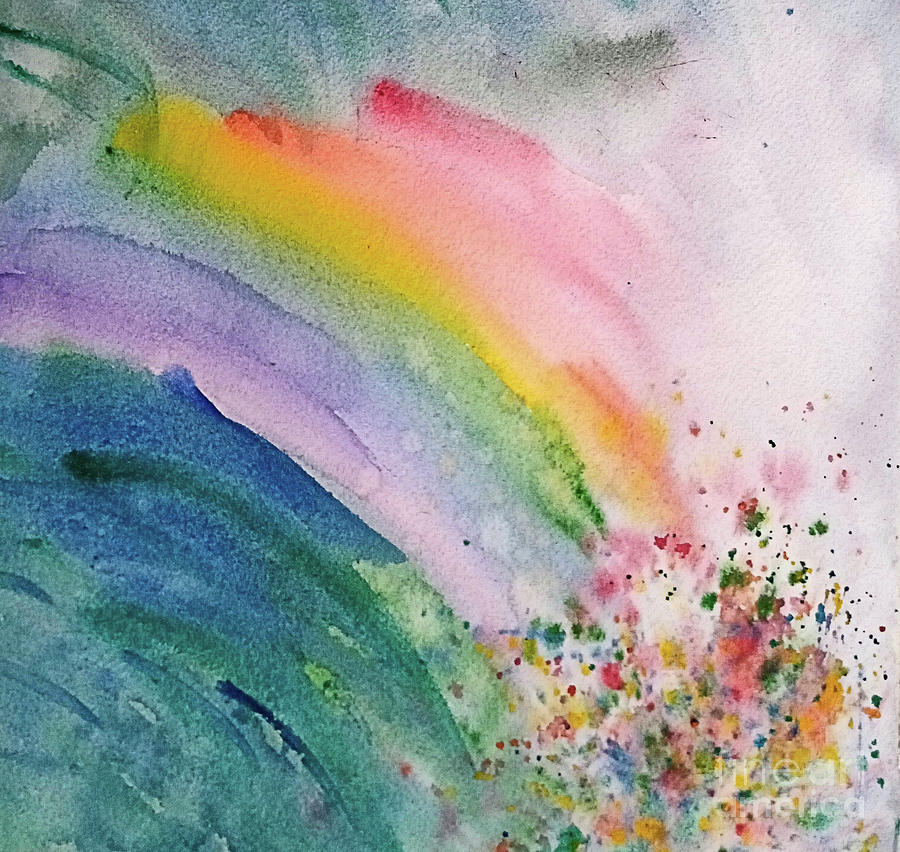 Rainbow Falls Painting by L A Feldstein