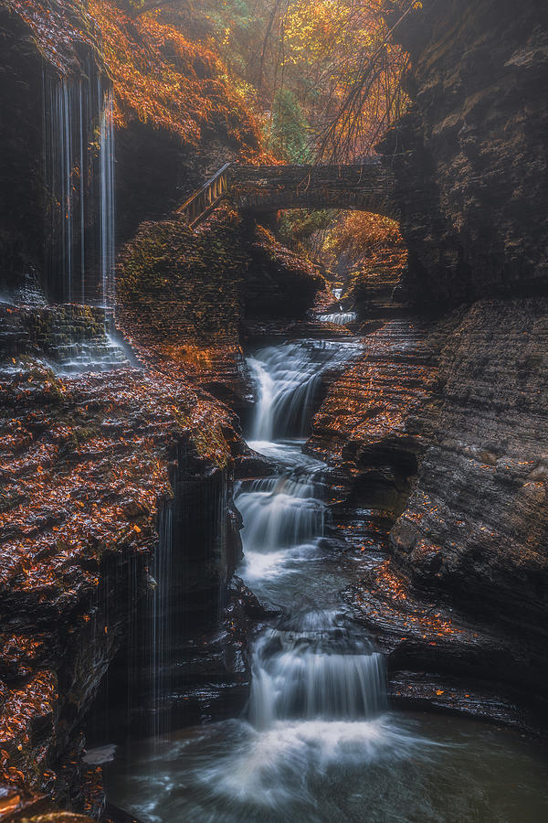 Waterfall Photograph - Rainbow Falls New York by Darren White