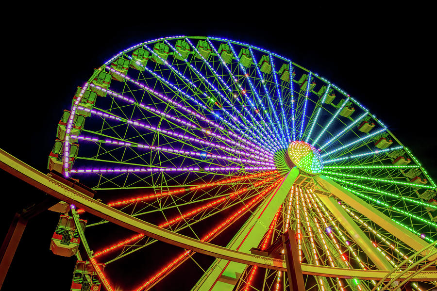 Rainbow Ferris Wheel at Moreys Pier Photograph by Kristia Adams