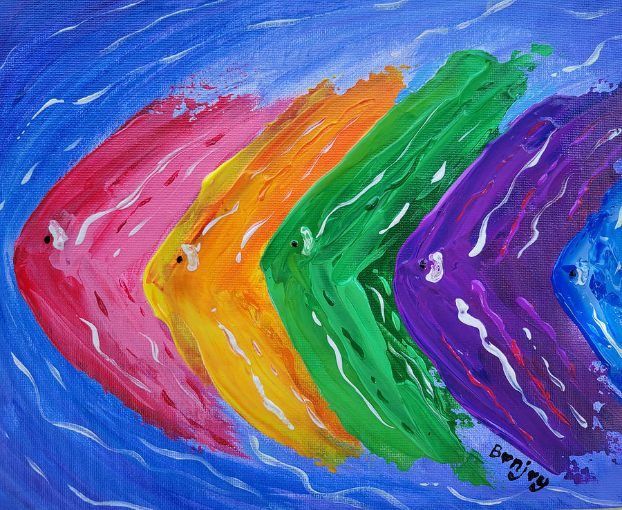 Rainbow Fish Painting