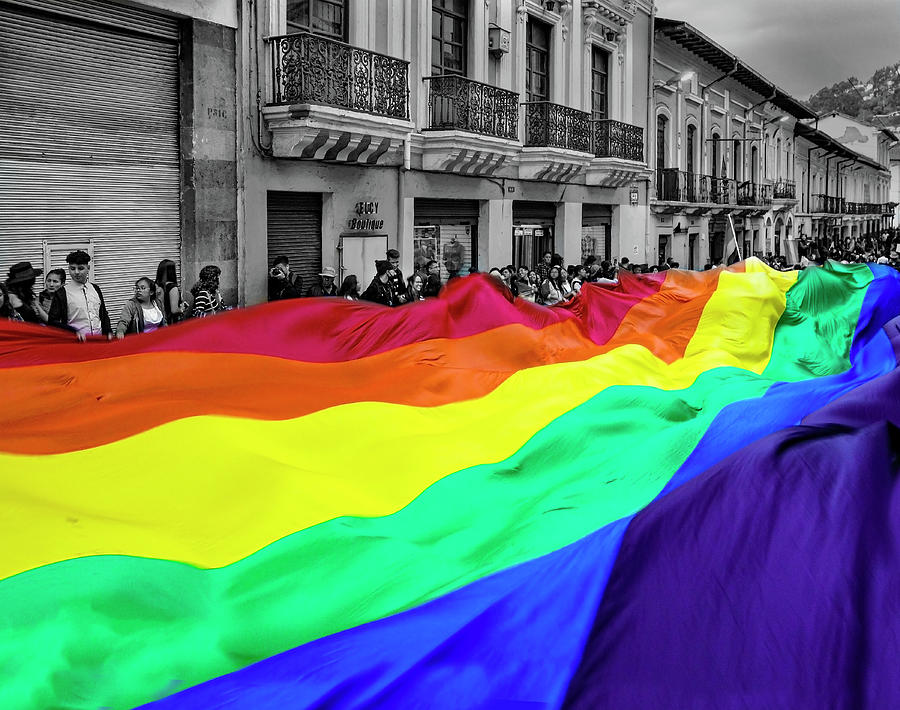 Rainbow Flag in Quito, Ecaudor  Photograph by Matthew Bamberg