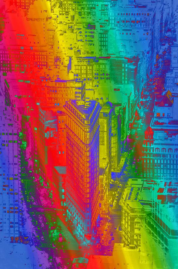 Rainbow Flatiron Building - New York City - Manhattan Photograph by Marianna Mills