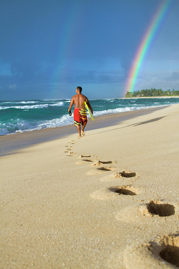 Rainbow Footsteps Photograph by Sean Davey